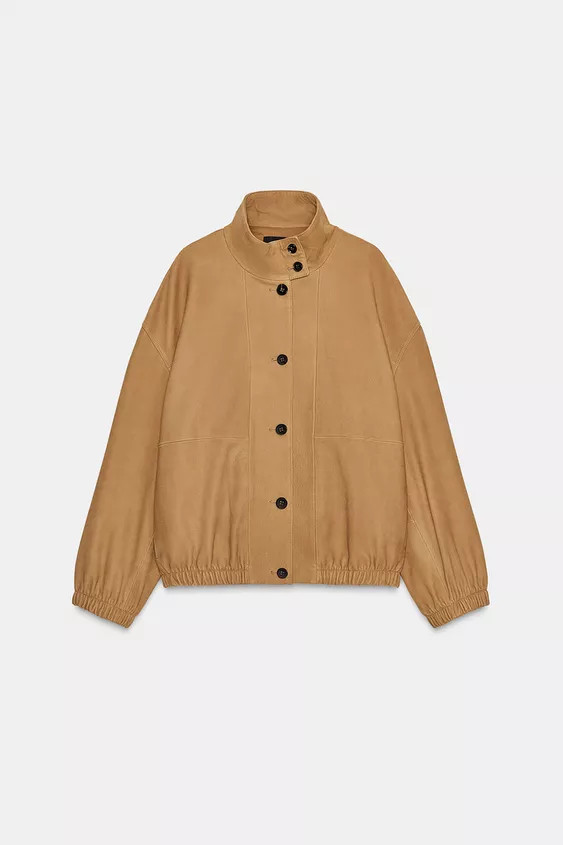 ZW COLLECTION LIMITED EDITION LEATHER BOMBER JACKET | Zara US