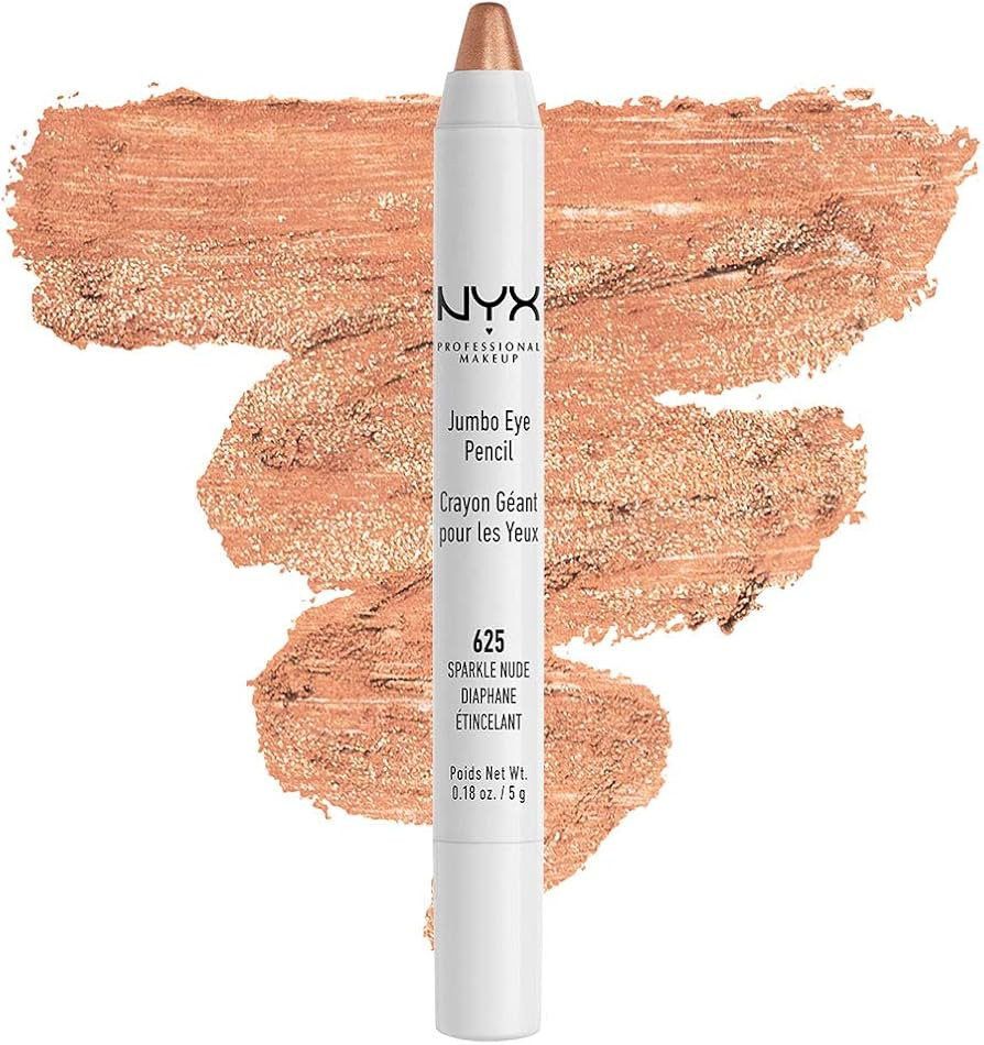NYX PROFESSIONAL MAKEUP Jumbo Eye Pencil, Eyeshadow & Eyeliner Pencil - Sparkle Nude (Light Gold ... | Amazon (US)