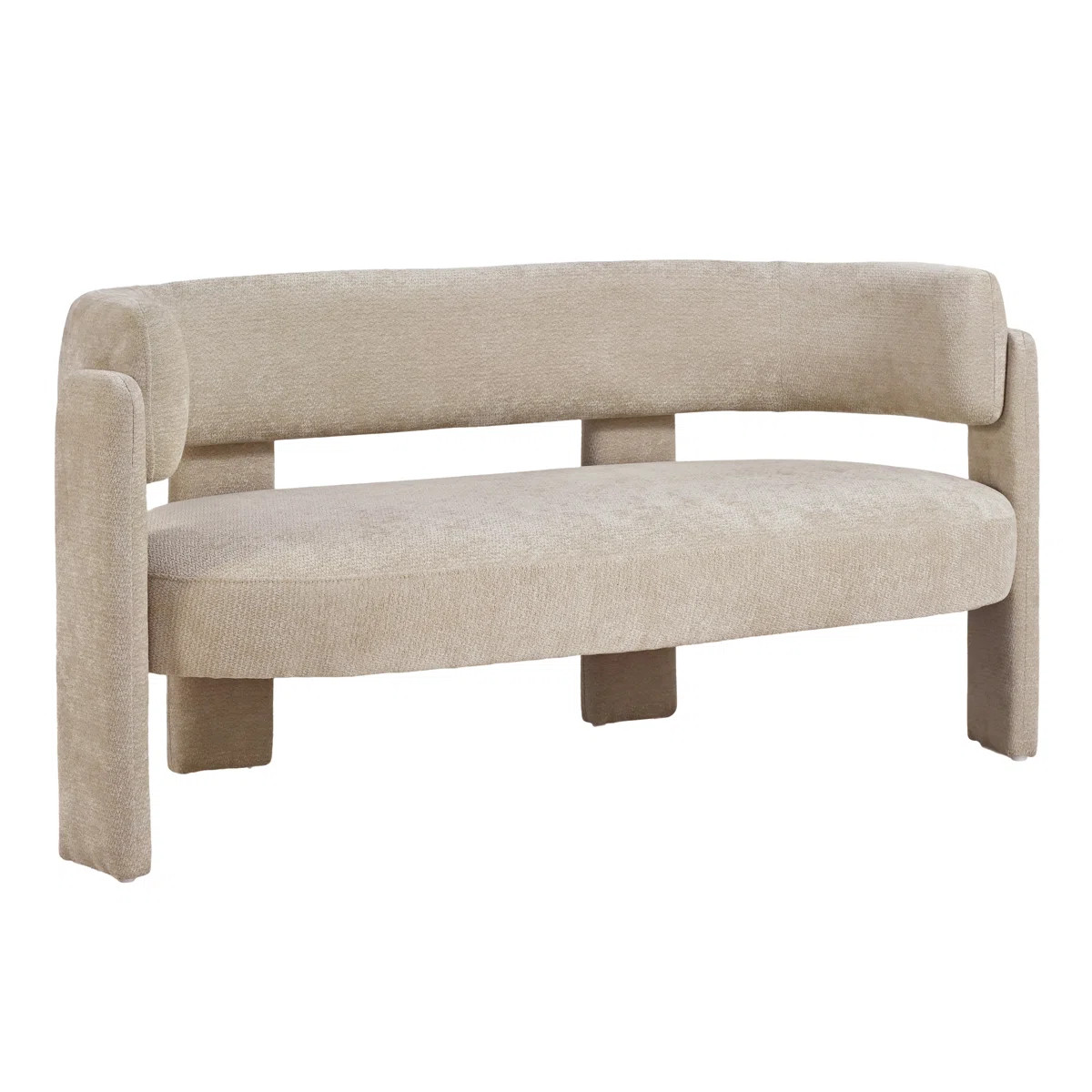 Upholstered Barrel Backrest Loveseat Sofa | Wayfair North America