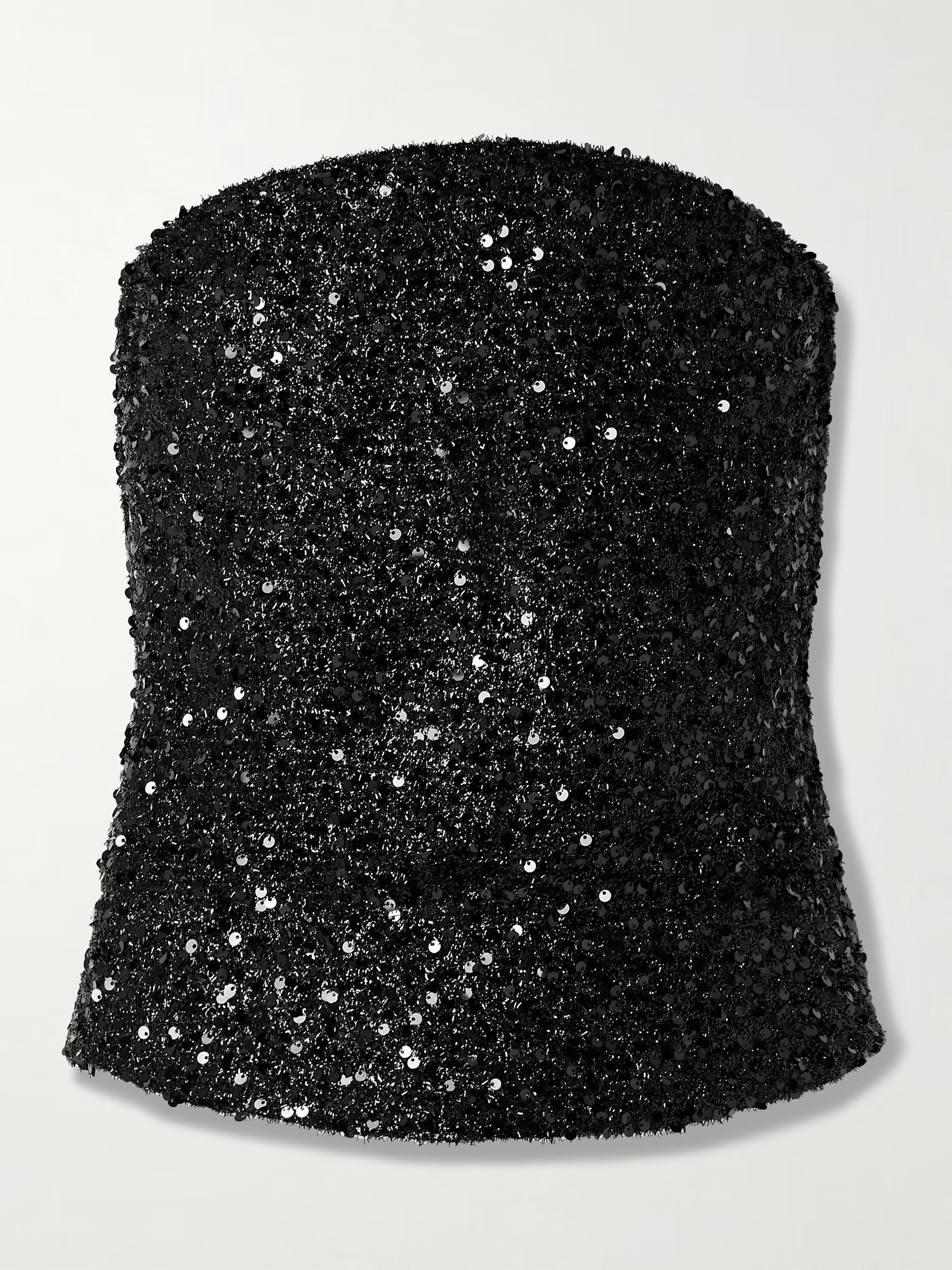 Aviana strapless sequined metallic tulle top | NET-A-PORTER (US)