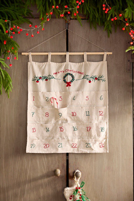 Hanging Linen Advent Calendar | Anthropologie (US)