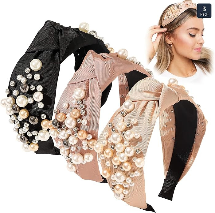 Ivyu Headbands - Knotted Pearl Diademas Para Mujer De Moda Hair Accessories Hairbands for Girls N... | Amazon (US)