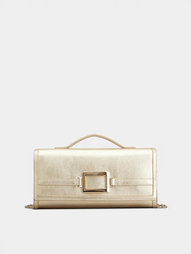 Belle Vivier Clutch in leather | Roger Viver US