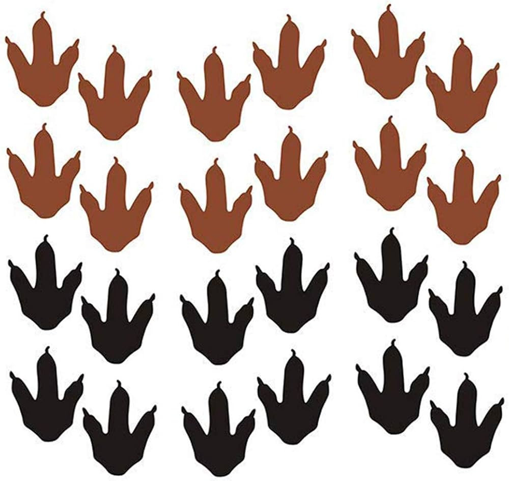 Dinosaur Footprints Wall Decals (56pcs) 4 Size Dinosaur Tracks Decals Dinosaur Decor Baby Nursery... | Amazon (US)