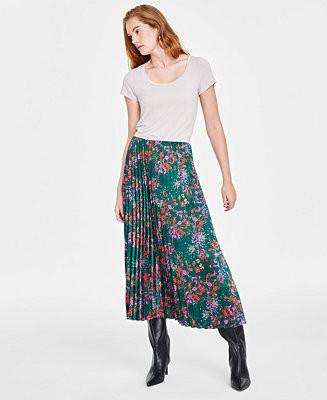 On 34th Women's Pleated Midi Skirt, Created for Macy's - Macy's | Macy's