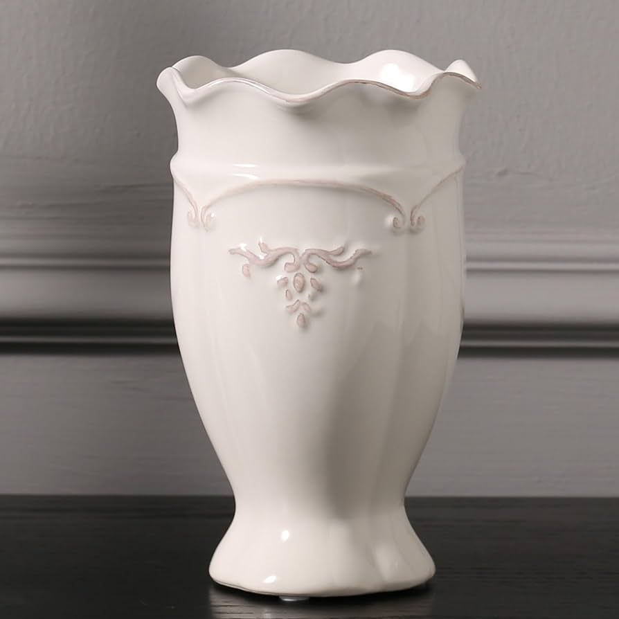 hjn White Ceramic Vase Flower Vase for Centerpieces, Modern Decor Vases for Home Decoration/Entry... | Amazon (US)