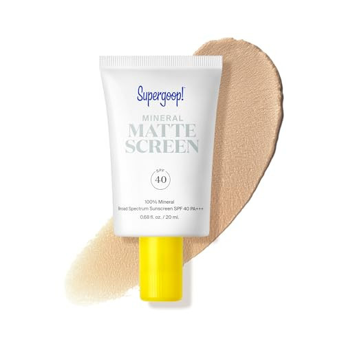 Supergoop! Mineral Mattescreen (SPF 40) - 20 mL - Mineral, Oil-Free Broad Spectrum Sunscreen - Smooths Skin’s Appearance, Minimizes Pores & Controls Shine - Water & Sweat Resistant | Amazon (US)
