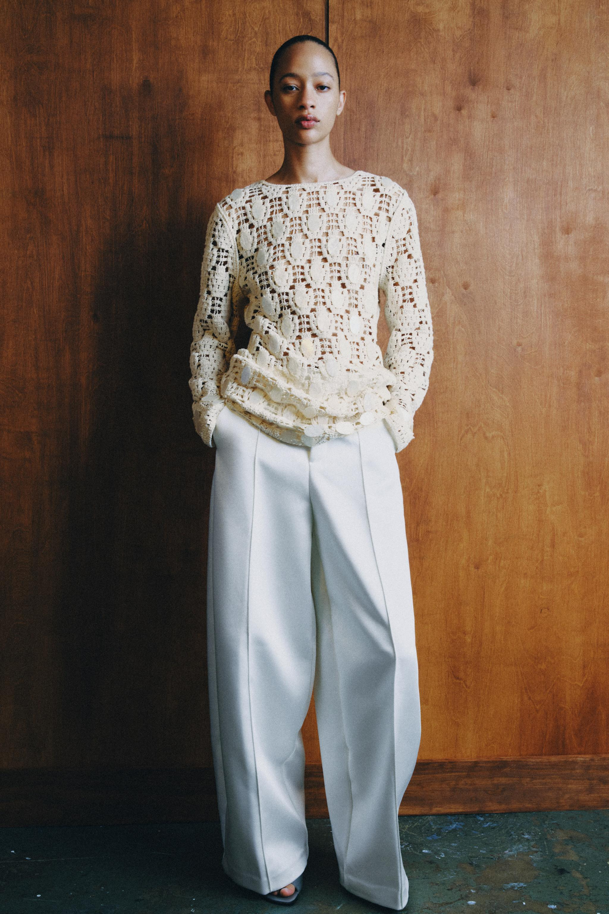 BEADED OPEN-KNIT DRESS | Zara Canada