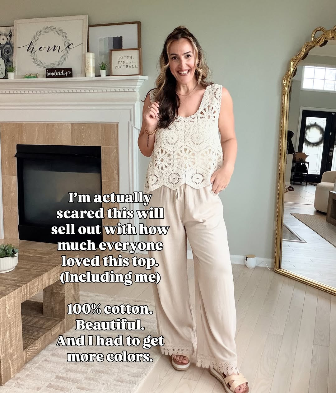Wearing a medium in all. Perfect spring outfit or summer transition outfit.  I absolutely love this look for a summer shower or brunch outfit!
#brunchoutfit #summeroutfit # 

 #LTKMothersDay #LTKootd #LTKOver40