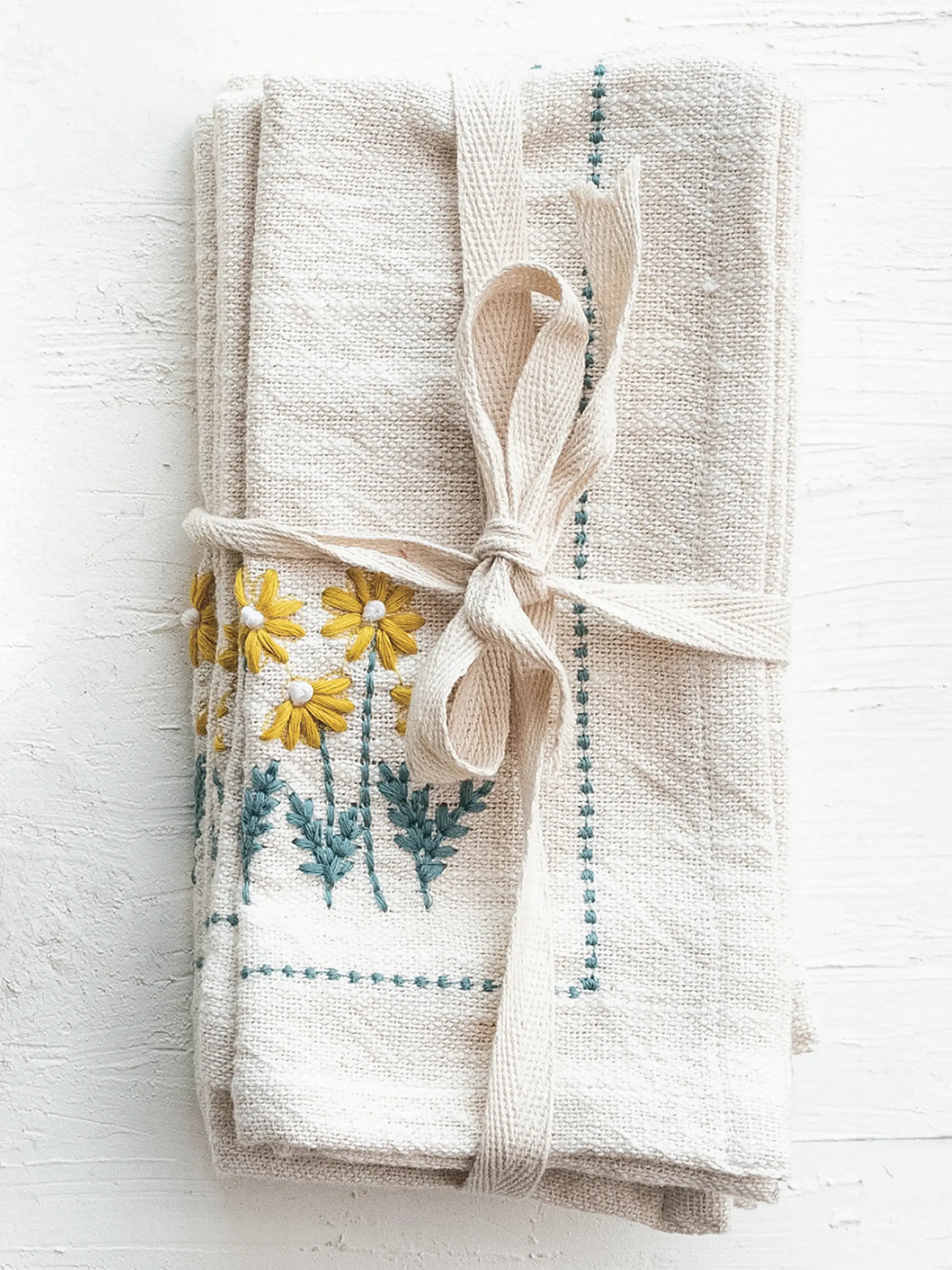 Embroidered Cotton Napkins, Set of 4 | Natural Life