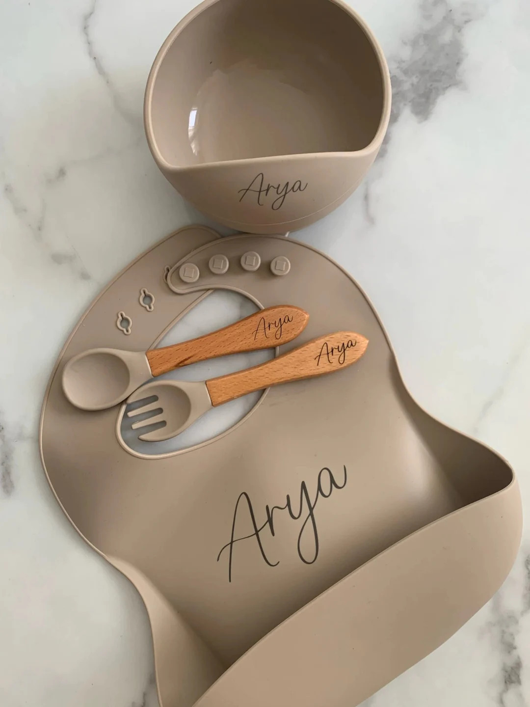 Silicone Baby Personalized Custom Feeding Set Includes Silicone Baby Spoon, Silicone Fork, Silico... | Etsy (CAD)