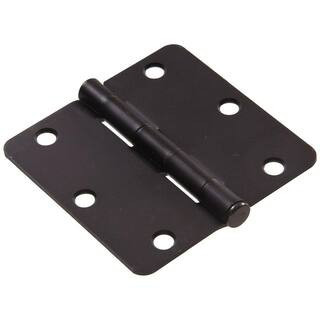3-1/2 in. Oil-Rubbed Bronze Residential Door Hinge with 1/4 in. Round Corner (9-Pack) | The Home Depot