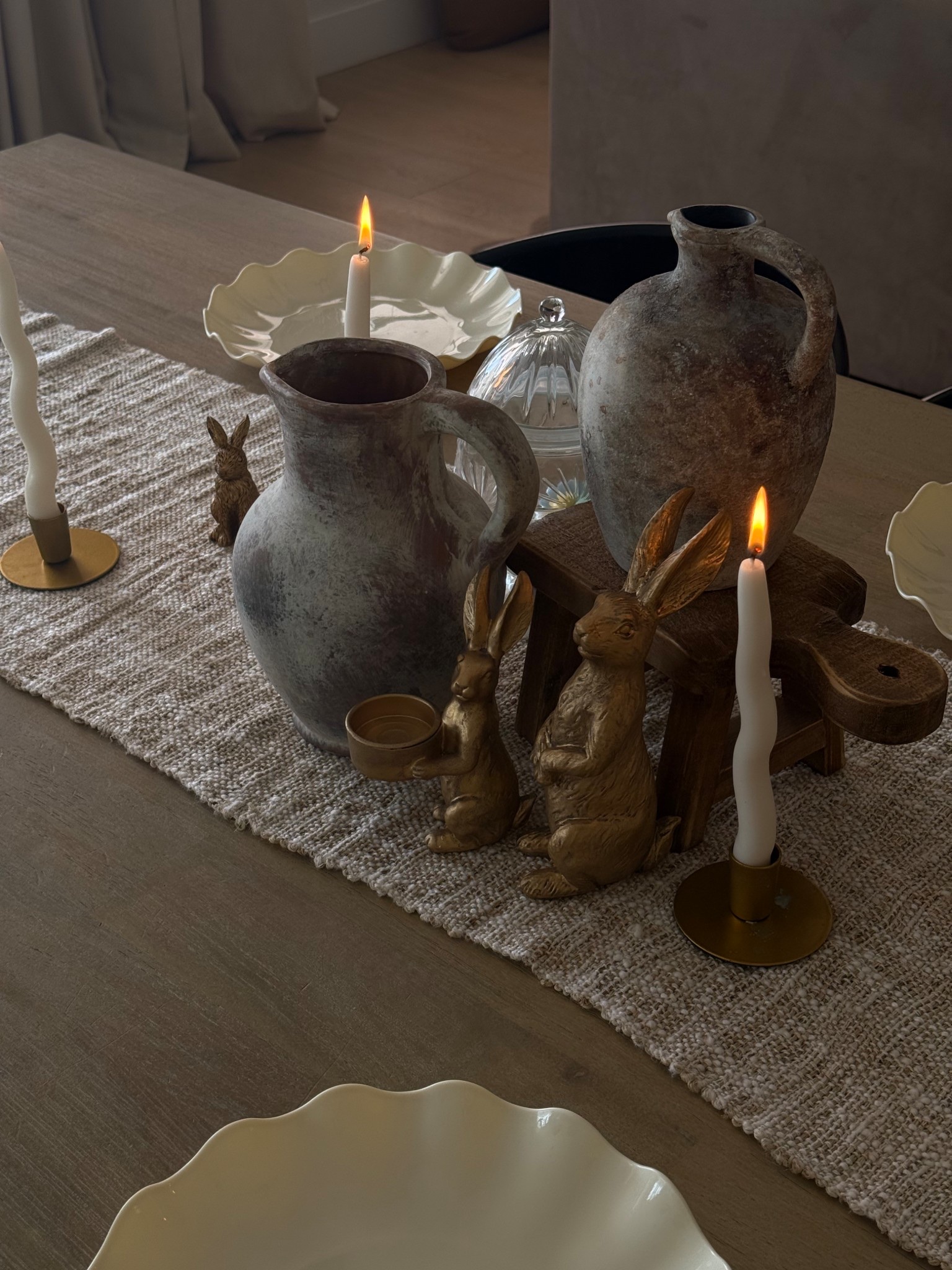 Happy Easter! Sharing some details from my tablescape 

Amazon pots 
Table runner 
Taper candles 


#LTKHome #LTKfoodie #LTKSeasonal