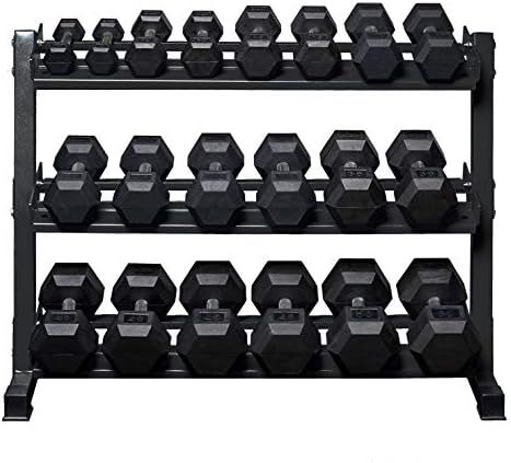 REP FITNESS Rubber Hex Dumbbell Set with Racks, 5-50 Set, 5-75 Set, 5-100 Set, 2.5-27.5 Set, 55-75,  | Amazon (US)