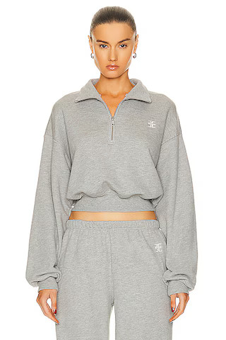 Cropped Half-Zip Sweatshirt | FWRD 