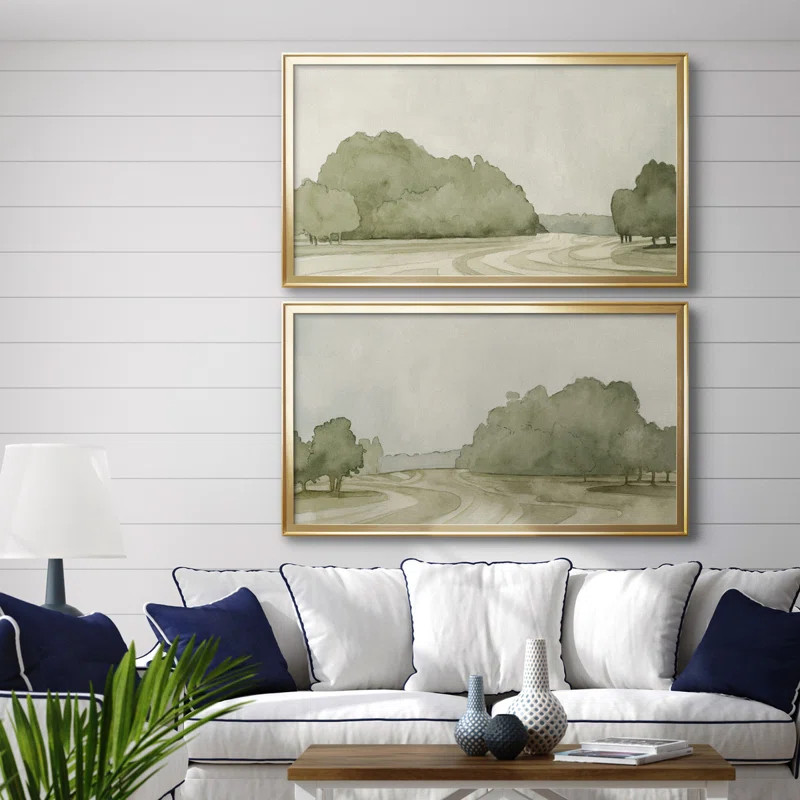 On Course I - 2 Piece Picture Frame Painting Set on Canvas (Set of 2) | Wayfair North America