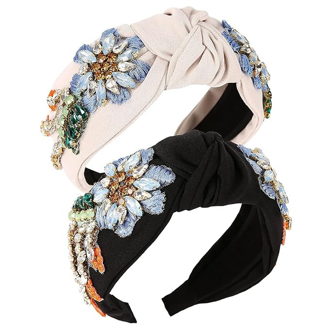 Qianxuan Rhinestone Crystal Headband For Women Handmade Jewelry Girls Hair Accessories Diamond Fa... | Amazon (US)