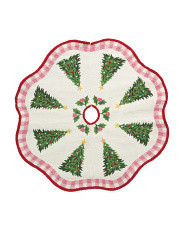 48in Cottage Charm Trees Hooked Tree Skirt | Polyester/Cotton | Marshalls
