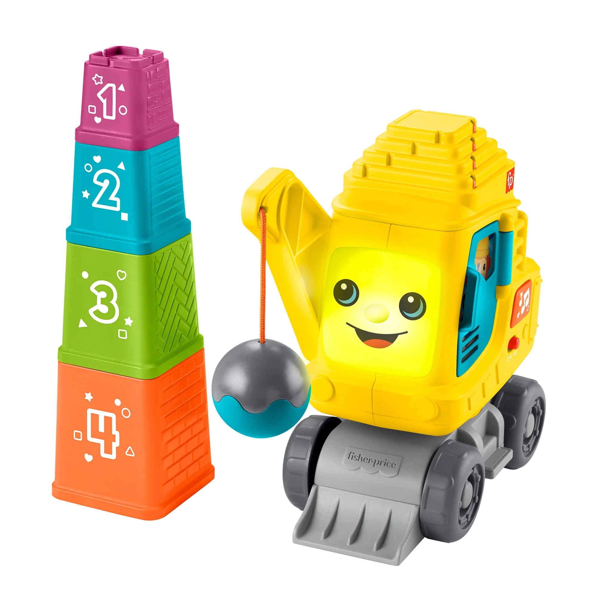 Fisher-Price Count & Stack Crane Learning Toy with Building Blocks, for Baby & Toddler Age 9M+ | Walmart (US)