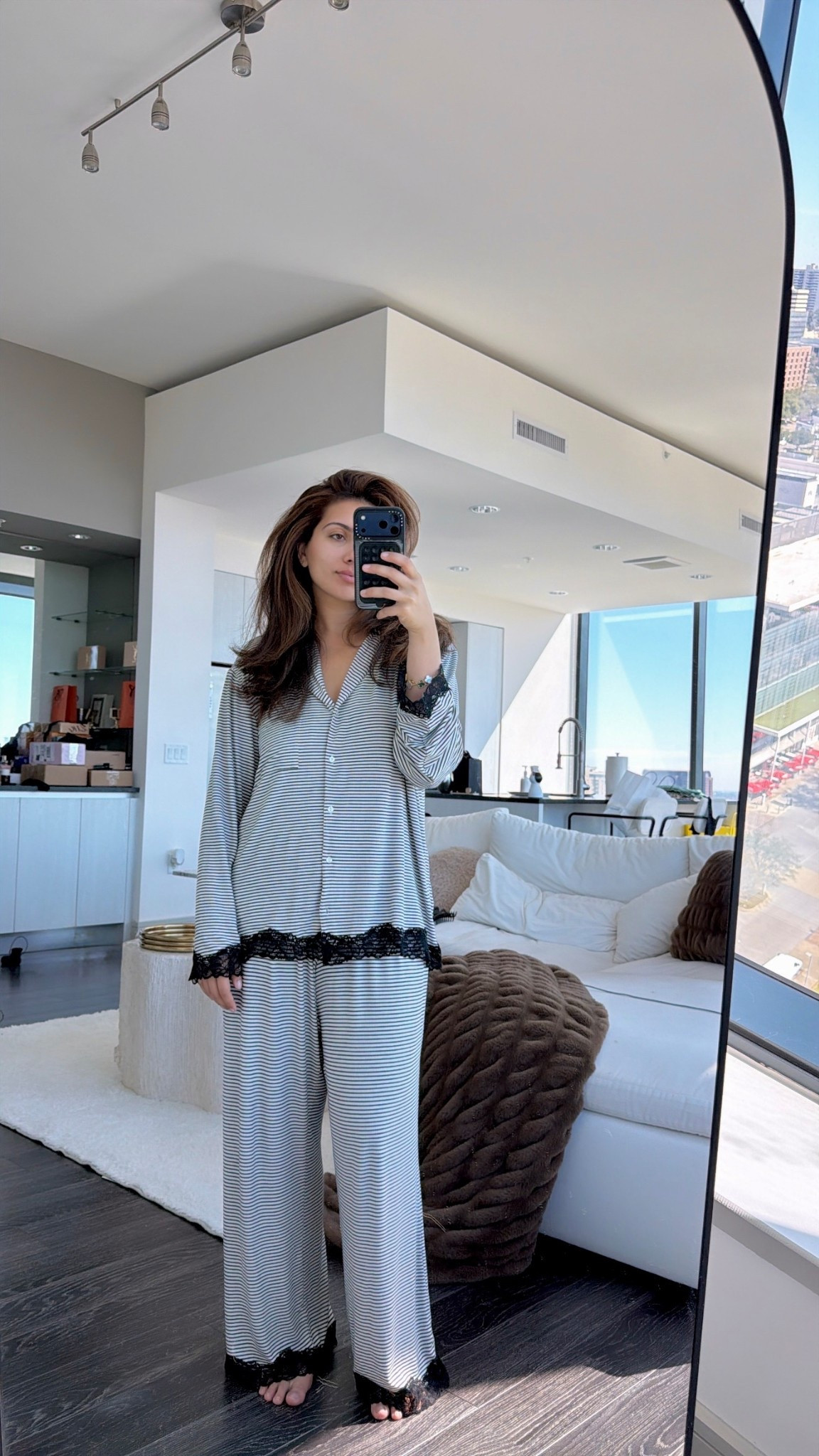 Size L top and M bottom! 

#pajamas #home #loungewear 

#LTKdayinmylife #LTKHome #LTKSaleAlert