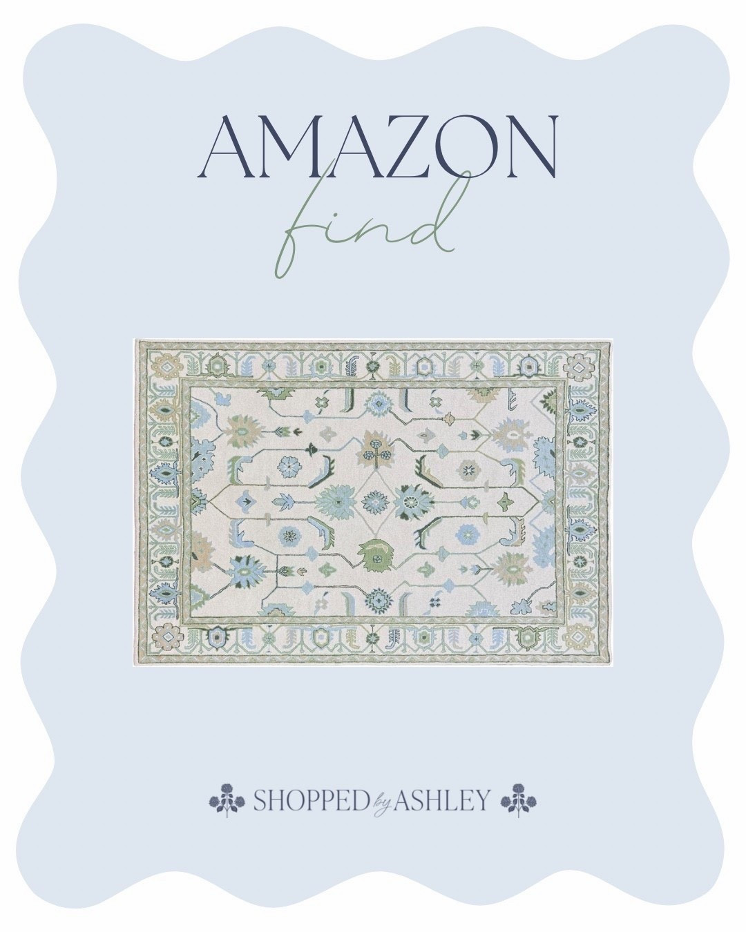 Restock alert 🚨 100% wool rug with oushak style design. Love the blue and green and muted neutrals! 

Amazon rug, living room rug, bedroom rug, blue and green rug, Grandmillennial style, classic style

#LTKHome