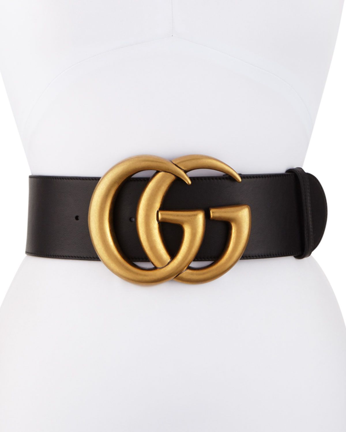 Adjustable GG Belt, Black | Neiman Marcus