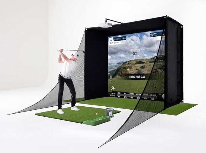 SkyTrak+ Golf Simulator Studio Pro Package - SkyTrak+ Launch Monitor, Protective Shield, Enclosur... | Amazon (US)