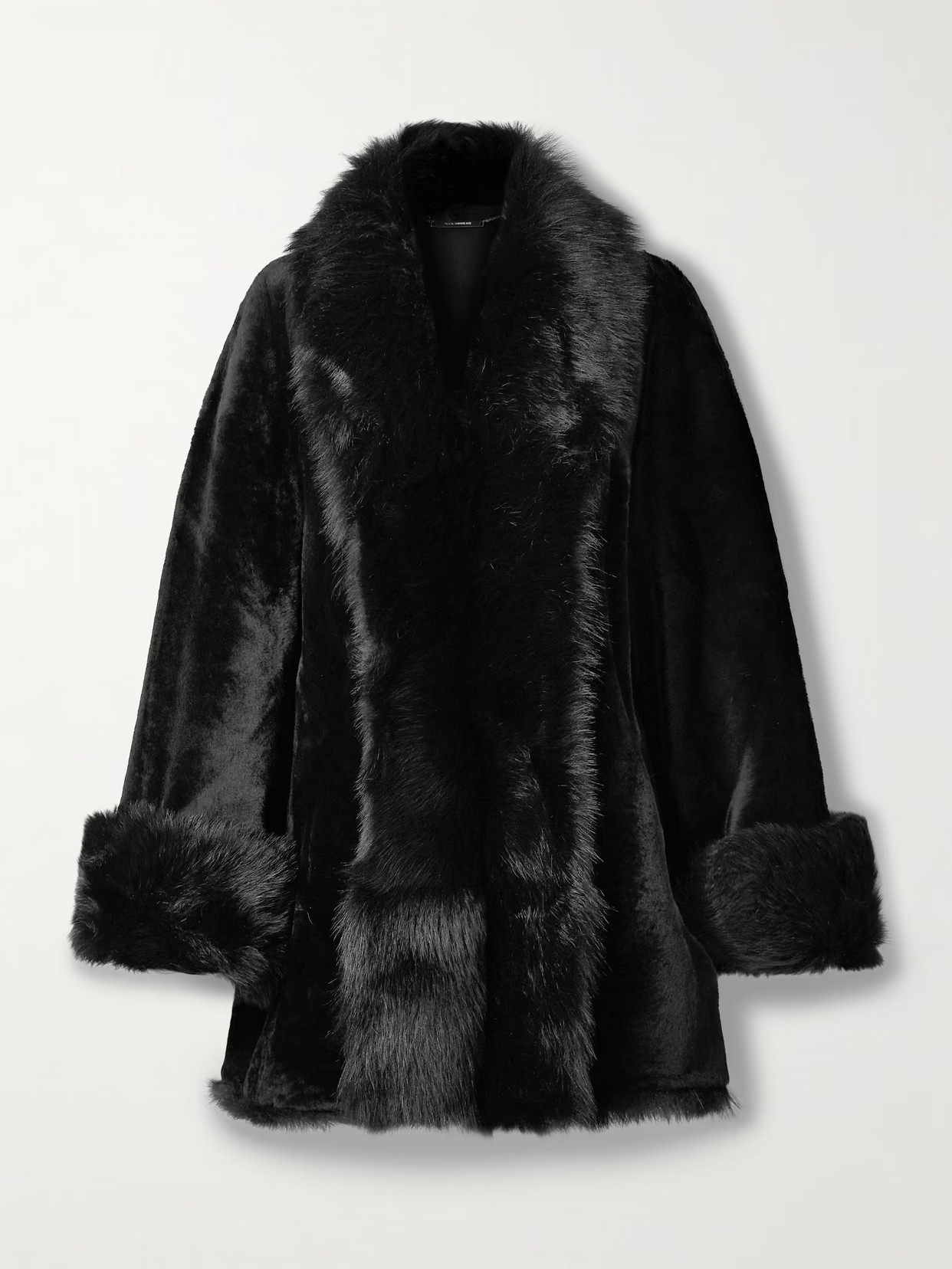 Nour Hammour - Sima Shearling Coat - Black | NET-A-PORTER (US)