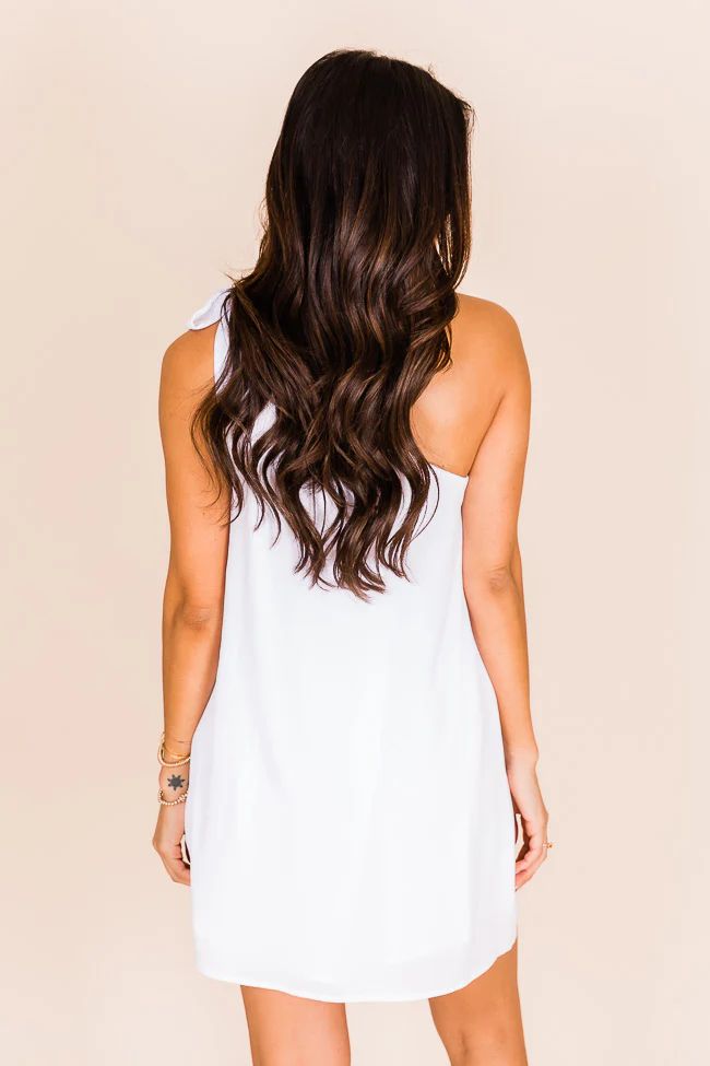 Thriving All Night White One Shoulder Dress | Pink Lily