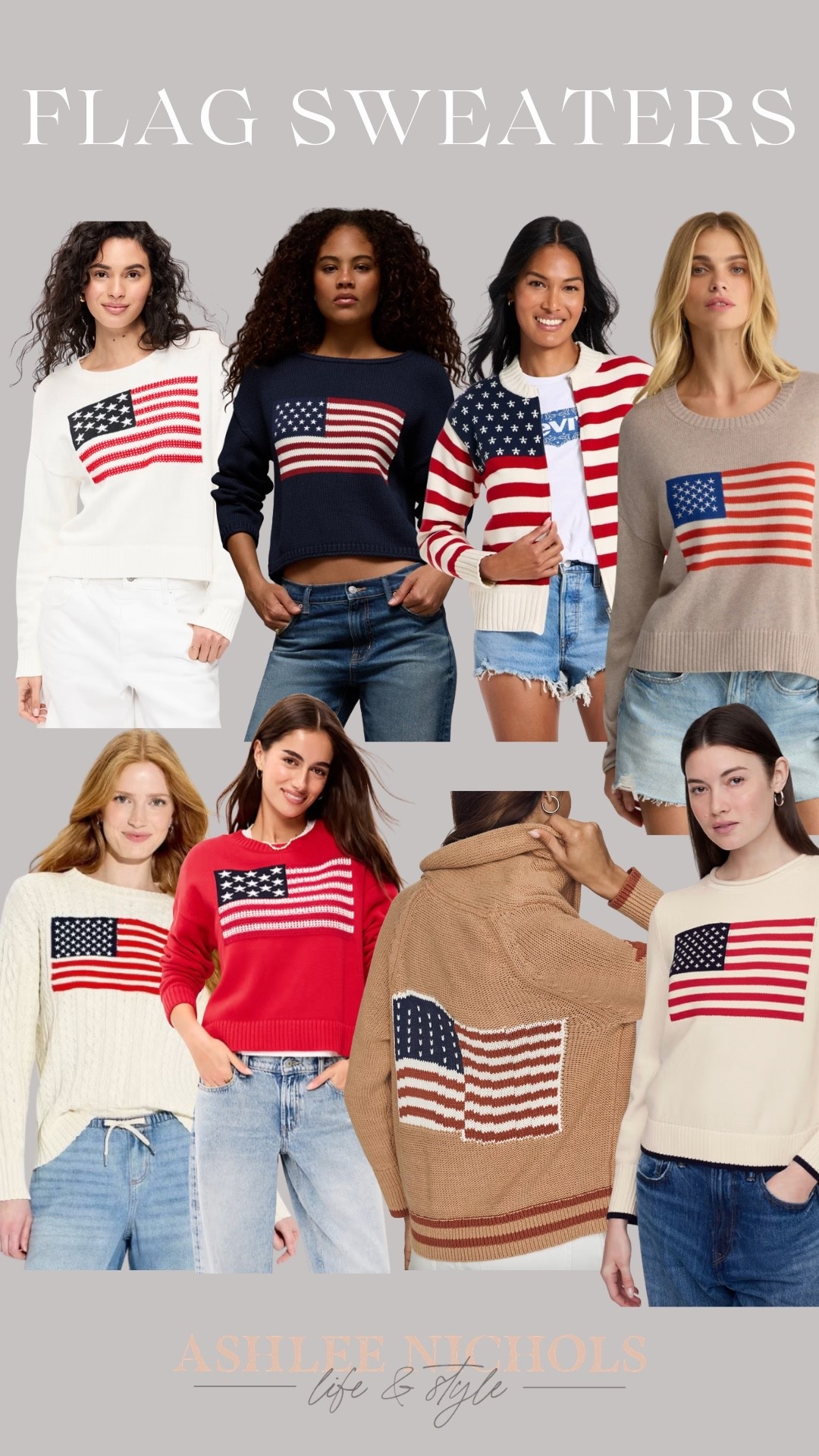 Flag sweaters for 4th of July