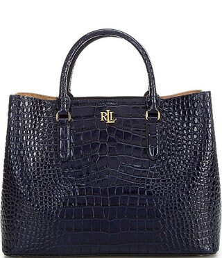 Marcy Large Crocodile Embossed Satchel Handle Bag | Dillard's