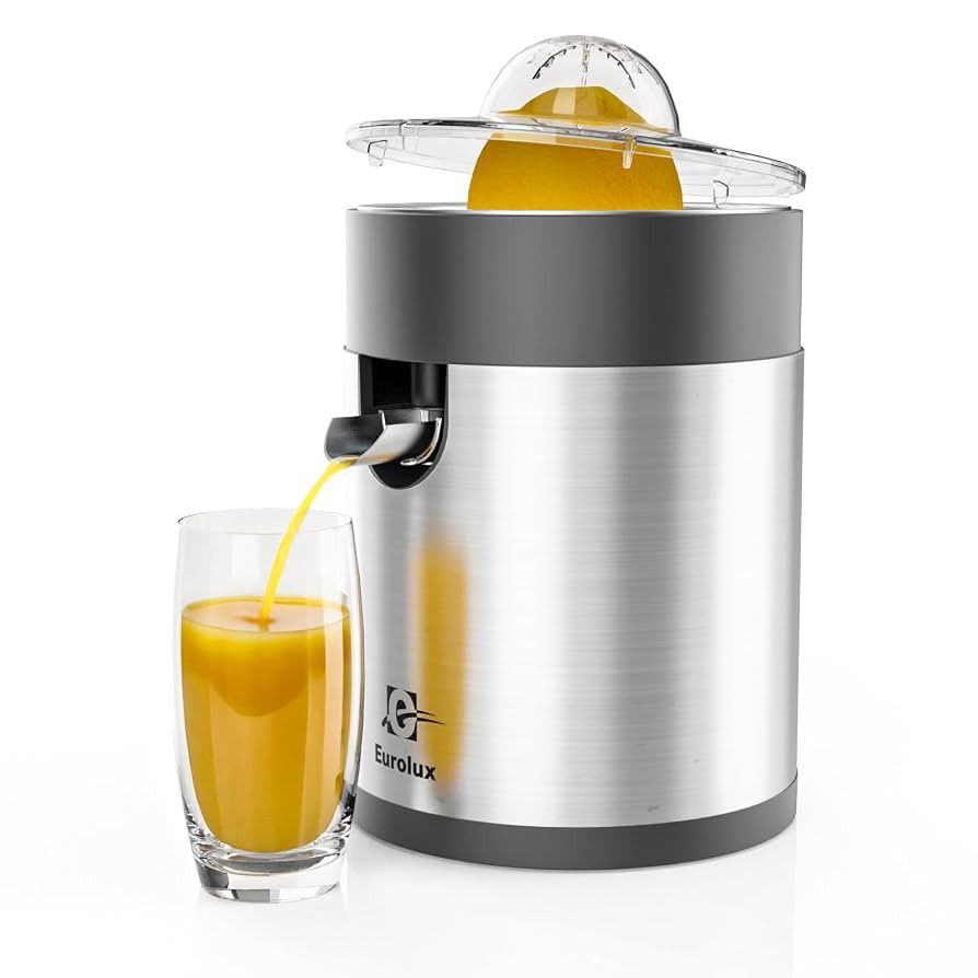 Eurolux Electric Orange Juicer, Sleek Effortless Citrus Juice Squeezer for Lemon, Lime, Grapefrui... | Amazon (US)