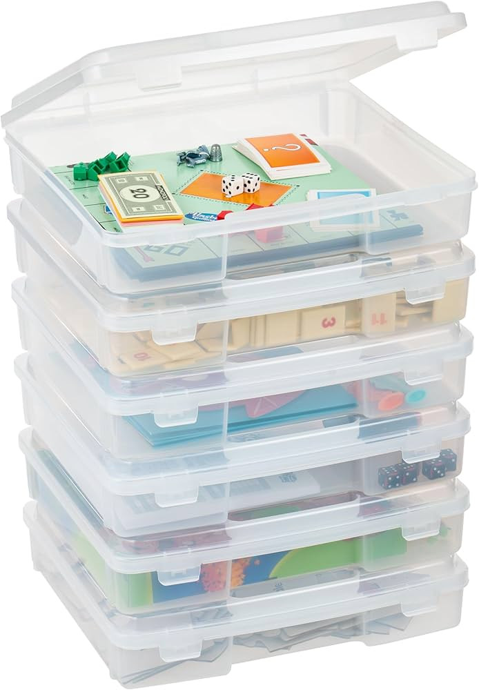 IRIS USA Board Game Storage |Made in USA| Thick Craft Case (6-Pack) - Clear     Fits 8.5" x 11" &... | Amazon (US)