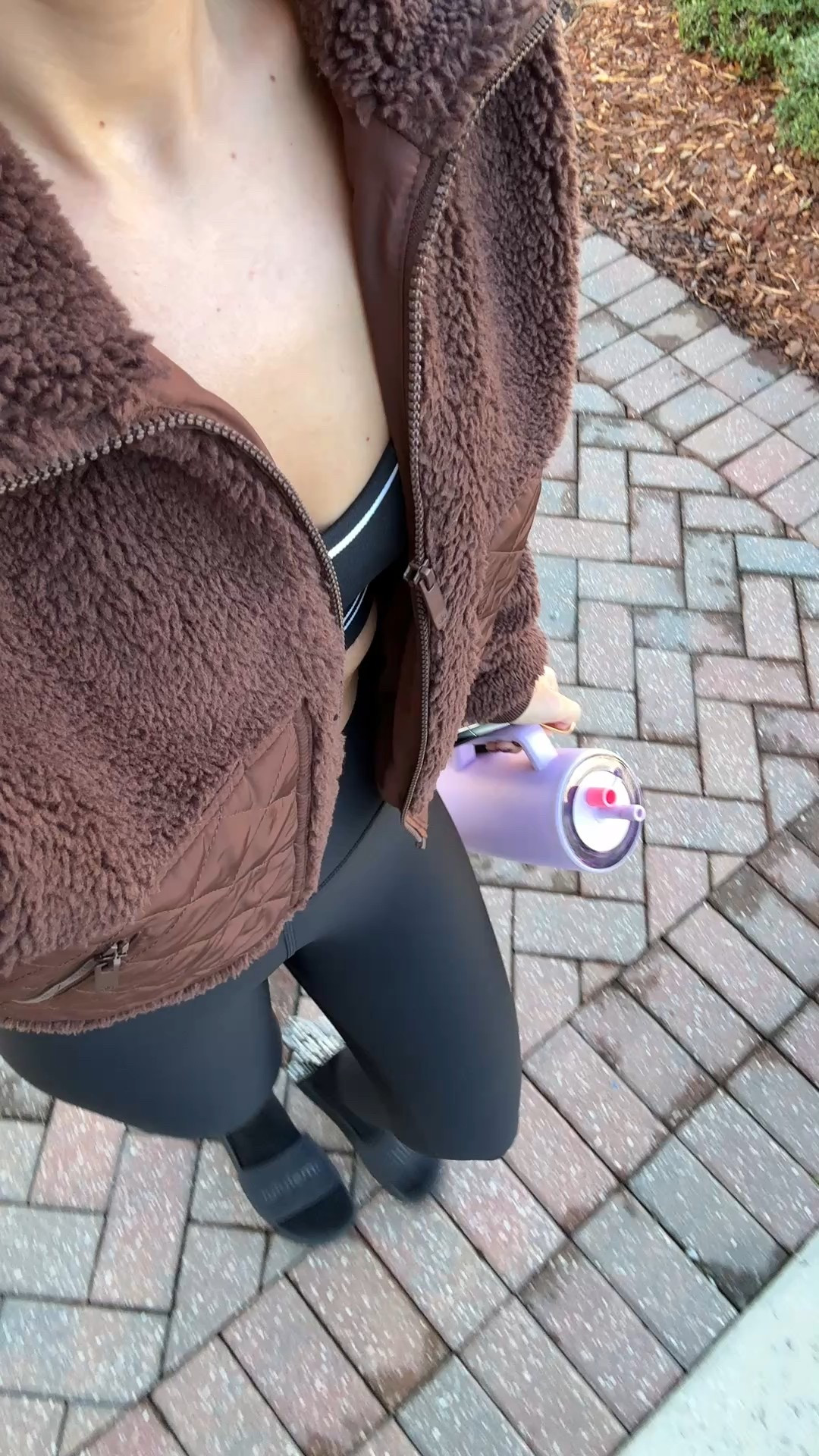 Today’s Barre outfit. Love this all Sherpa jacket in XXS. Alo leggings and sports bra in XXS. Matching set. Yoga outfit. These leggings offer amazing compression! Lululemon slides. 

#LTKGiftGuide #LTKActive #LTKHoliday