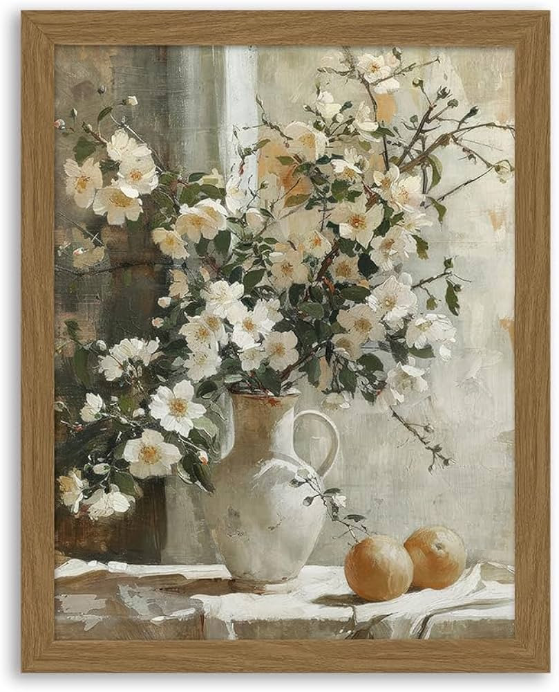 XMMPOT Flowers Lemons Canvas Wall Art: Framed Wall Art for Living Room- Vintage Nature Botanical ... | Amazon (US)