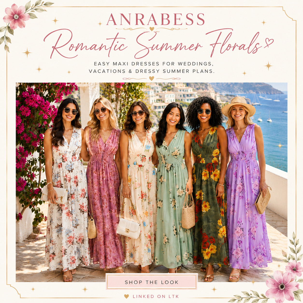 ANRABESS Summer Chic | Floral A-Line Tulle Maxi Dresses

Romantic floral maxi dresses that make wedding guest outfits feel soft, elegant, and instantly RSVP-ready 🌸

These ANRABESS floral maxi dresses are such strong Amazon fashion finds if you want a dress that feels pretty enough for weddings, vacations, and dressy summer plans but still comfortable enough to actually wear all day.

The flowy A-line shape, soft floral prints, maxi length, and feminine V-neck style are what make this edit stand out — they give that effortless event-dress look without feeling stiff, heavy, or too formal.

What I love about these is that they feel romantic but still easy!!

They’re perfect for summer weddings, destination weddings, beach weddings, bridal showers, baby showers, garden parties, vacation dinners, family photos, church events, and any dressier plan where you want to look polished without overthinking the outfit.

The soft floral color options make this edit feel so dreamy — pretty pinks, creams, sage, lavender, darker florals, and romantic summer prints that feel timeless for RSVP season.

Pair them with nude heels, strappy sandals, pearl jewelry, gold accessories, a clutch, woven bag, soft curls, or a sleek bun for that ceremony-to-celebration outfit that feels feminine and put together.

I did the digging for you — if you want a wedding guest dress that feels flattering, romantic, comfortable, and easy to wear for more than one event, these ANRABESS floral maxis are the ones I’d check before sizes and prints start moving. 

They have that “yes, this is the dress” energy for every wedding, shower, vacation dinner, and summer celebration on your calendar.

📌 SAVE this for wedding guest outfits, bridal showers, and romantic summer event dresses.

↓ Everything is linked!

#LTKActive #LTKSaleAlert #LTKTravel