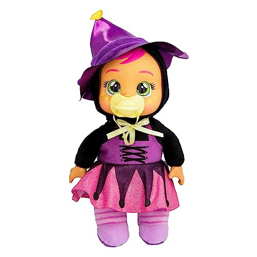 Cry Babies Tiny Cuddles Halloween Agatha - 9" Baby Dolls, Cries Real Tears, Pink and Purple Witch Themed Pajamas | Amazon (US)