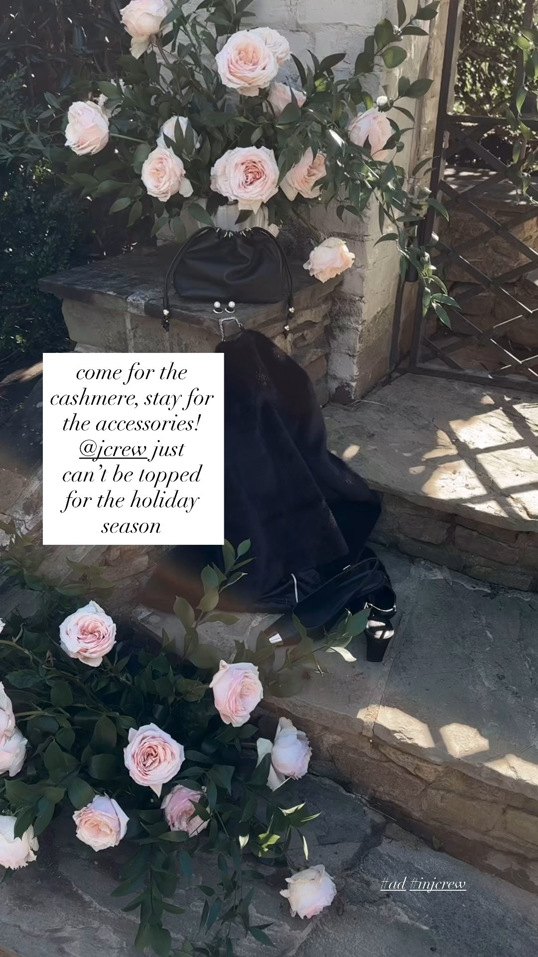 Stopping to smell the roses with J.Crew! Love their cashmere, chic staples like this fur lady jacket and they also have the prettiest pieces if you’re feeling fancy. @jcrew #injcrew #ad 

#LTKGiftGuide #LTKHoliday #LTKSeasonal