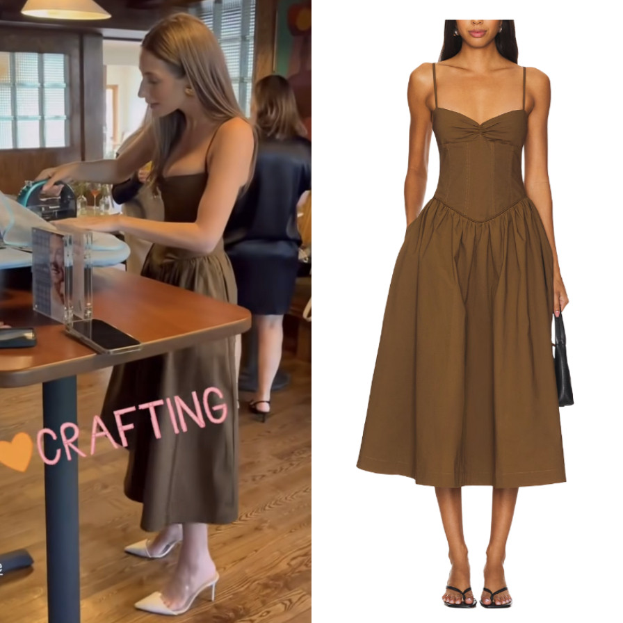 Amanda Batula's Brown Corset Dress 📸 + Info= @amandabatula 

 