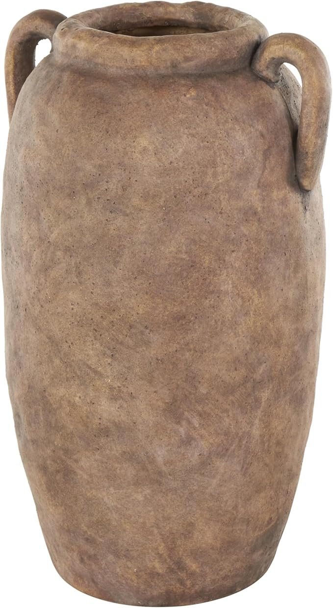 Deco 79 Ceramic Vase Antique Style Textured with Handles, 11" x 9" x 17", Copper | Amazon (US)