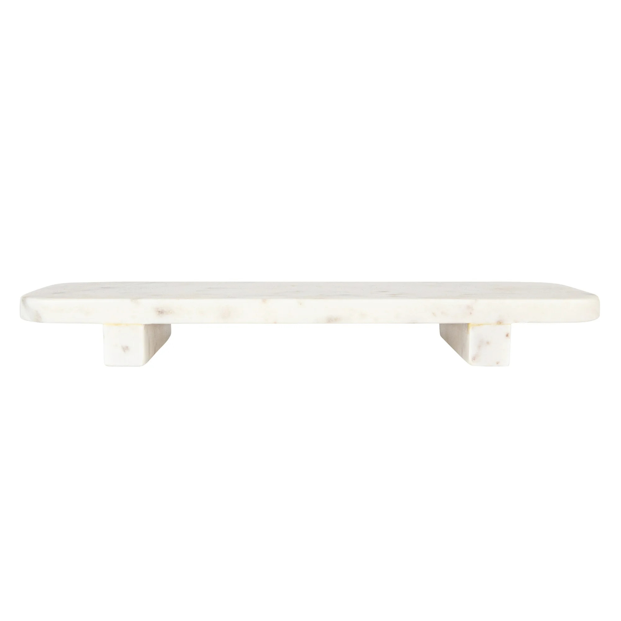 Bloomingville Marble Footed Serving Pedestal, White | Walmart (US)