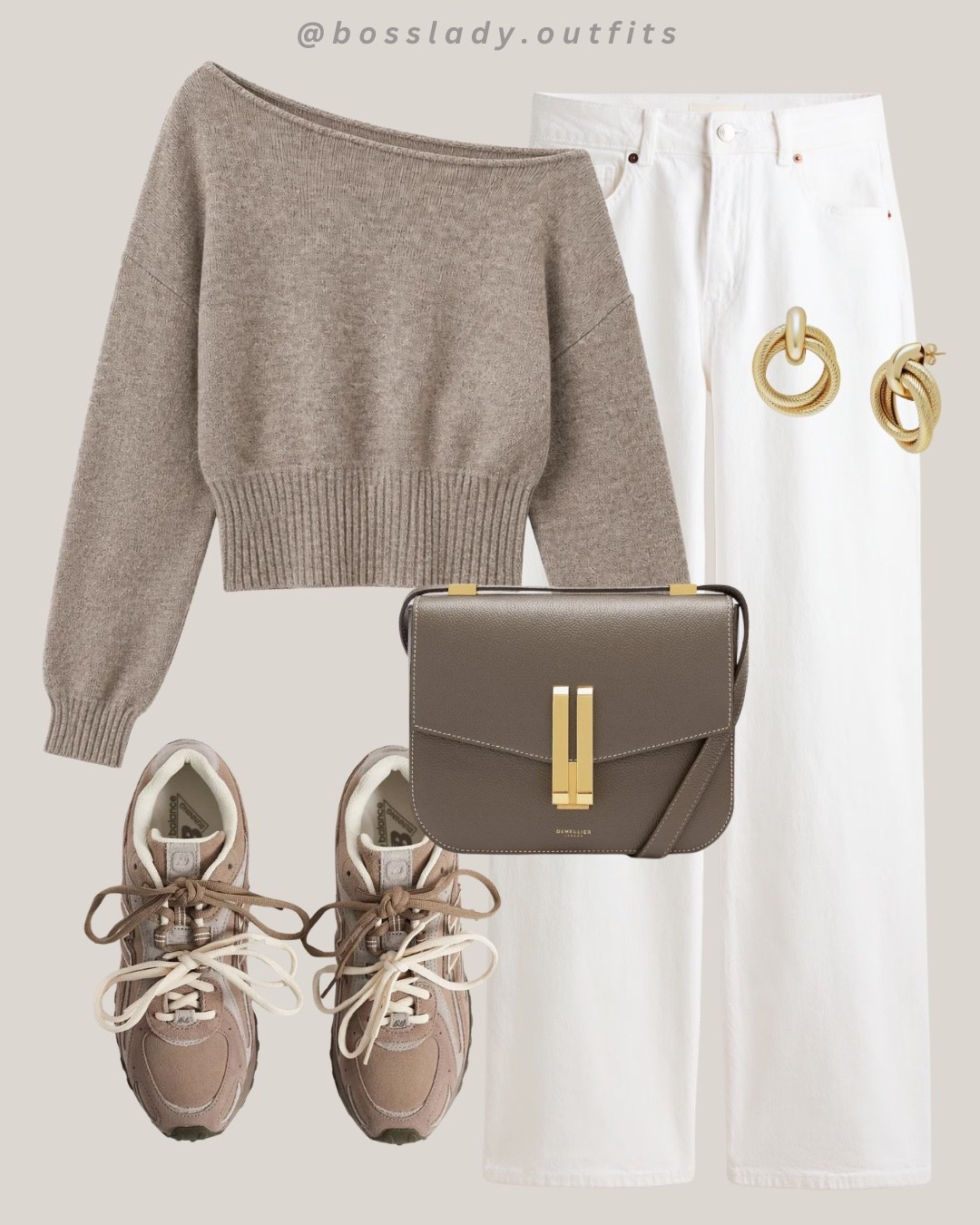 Soft mocha mornings and oversized comfort

Tags: fall transition outfit, mocha sweater outfit, off shoulder sweater, white wide leg jeans outfit, neutral fall outfit, gold hoop earrings, taupe crossbody bag, chunky sneakers outfit, coffee run outfit, casual fall outfit inspo, cozy fall aesthetic, simple outfit inspo

#LTKstyletip #LTKshoes #LTKbag