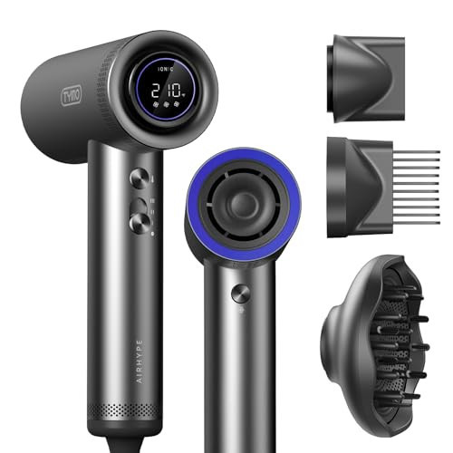 TYMO Hair Dryer with Diffuser for Women - 1500W Professional High Speed Blow Dryer with Comb, 110,000RPM Fast Dry, 200 Million Ionic Hairdryer, 4 Temps & 3 Speeds, 8 Ft Cord for Salon, Graphite | Amazon (US)