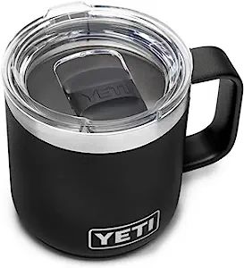 YETI Rambler 10 oz Stackable Mug, Vacuum Insulated, Stainless Steel with MagSlider Lid, Black | Amazon (US)