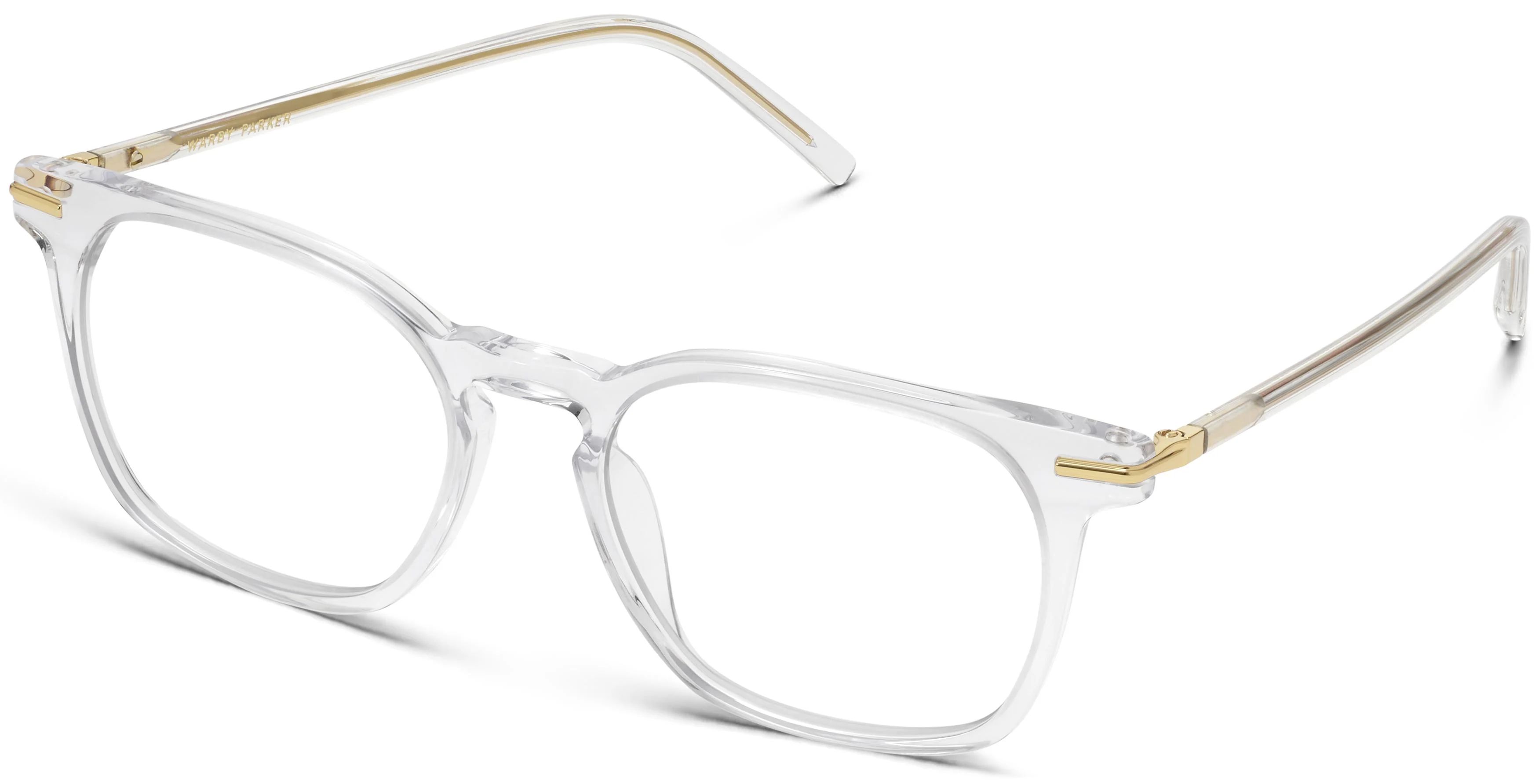 Santiago Eyeglasses in Crystal with Polished Gold | Warby Parker | Warby Parker (US)