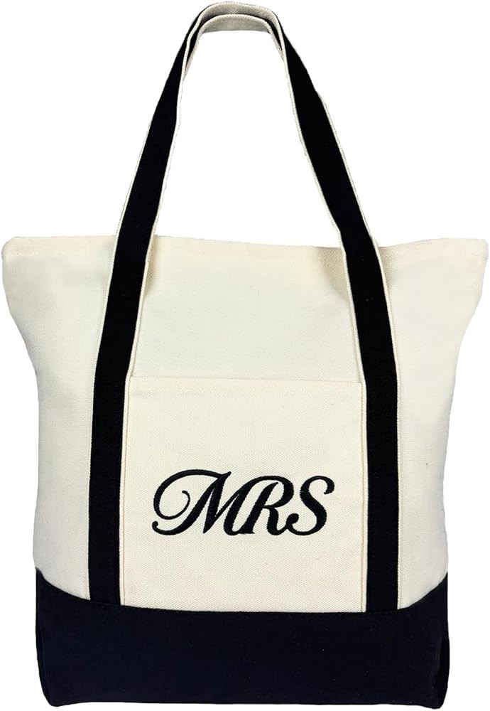 Bride Tote Bag Canvas Handbag Shoulder Bag Bridal Shower Gifts for Bride to be Wedding Engagement... | Amazon (US)