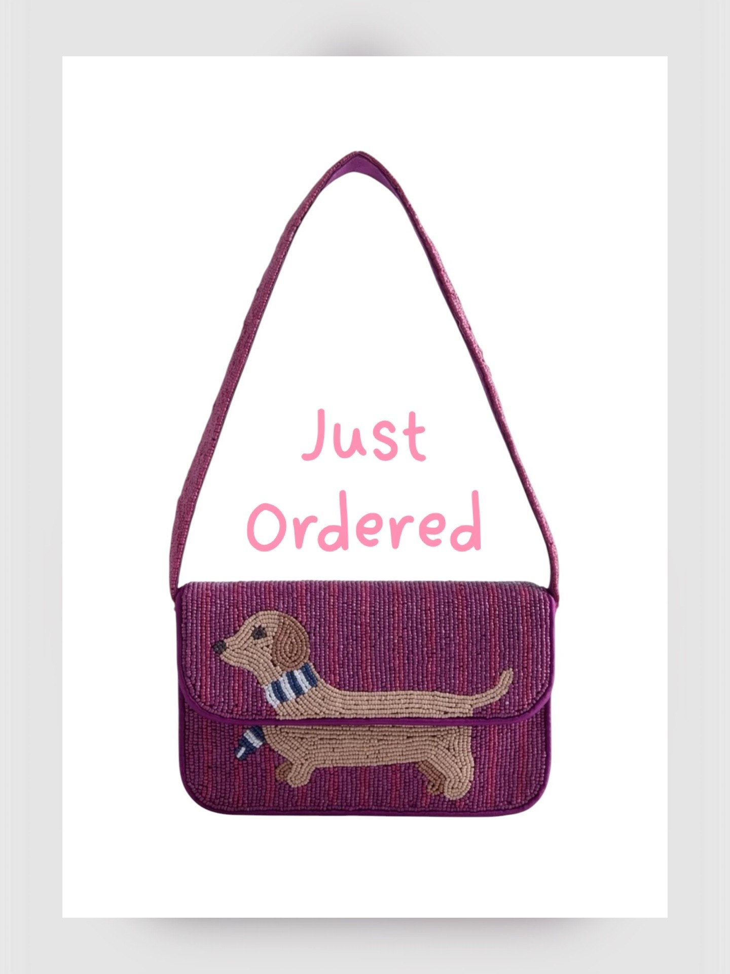 Walmart Dachshund Beaded Shoulder Bag 🐾

Obsessed is an understatement! 💜 This adorable beaded dachshund shoulder bag from Walmart is giving designer-inspired charm without the designer price tag. The rich maroon color is perfect for fall, football season, and everyday outfits, and the beaded detail makes it such a fun statement piece. Whether you’re a dachshund lover or just love unique accessories, this bag is too cute to pass up—and it’s only $30! ✨🐶

Perfect with jeans, sweaters, dresses, or a cozy cardigan for an elevated everyday look. I have a feeling this one is going to sell out fast!

Fall handbag, beaded purse, Walmart fashion finds, affordable handbags, dog lover gift, dachshund purse, statement bag, shoulder bag, trendy accessories, burgundy handbag, preppy style, boutique look for less, fall fashion 2026, everyday handbag, budget-friendly fashion.

#LTKSeasonal #LTKOver40 #LTKootd