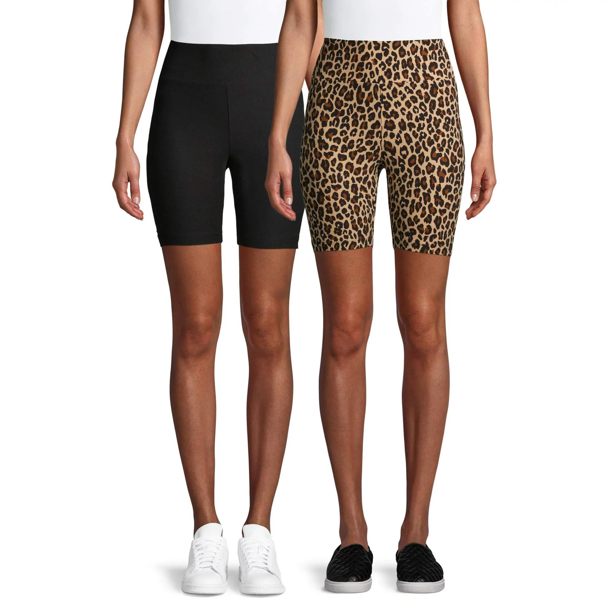 No Boundaries Juniors' Bike Shorts With Wide Waistband, 2-pack | Walmart (US)