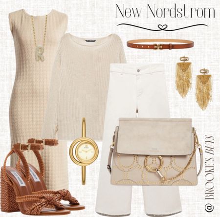 Love these neutral pieces for summer. These sandals go with all your neutral outfits. This initial necklace is so cute!! #neutraloutfit #whitedress #sandals

#LTKU #LTKShoeCrush #LTKItBag