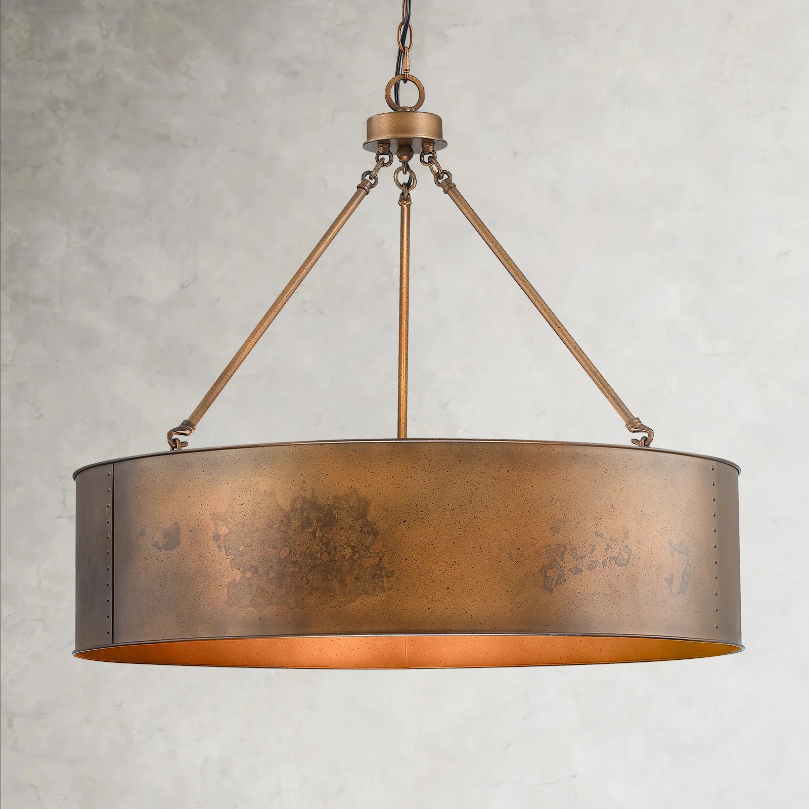 5-light 30in Antique Bronze Drum Chandelier | Wayfair North America